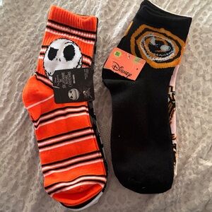 Disney Orange and Black Character nightmare before Christmas Halloween Socks